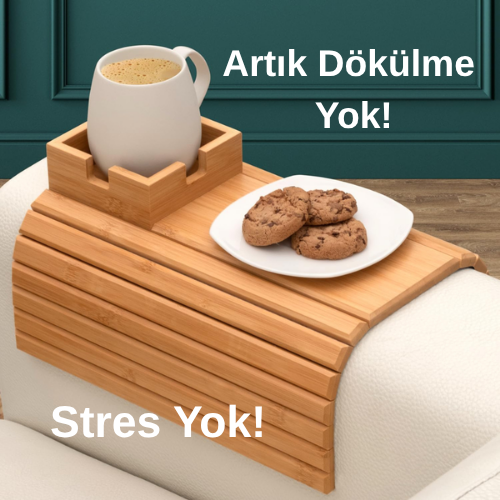 Koltriva Sofa Tray – Ahşap Koltuk Kolçağı Tepsisi